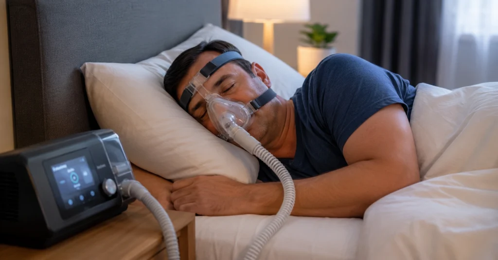 patient using cpap machine